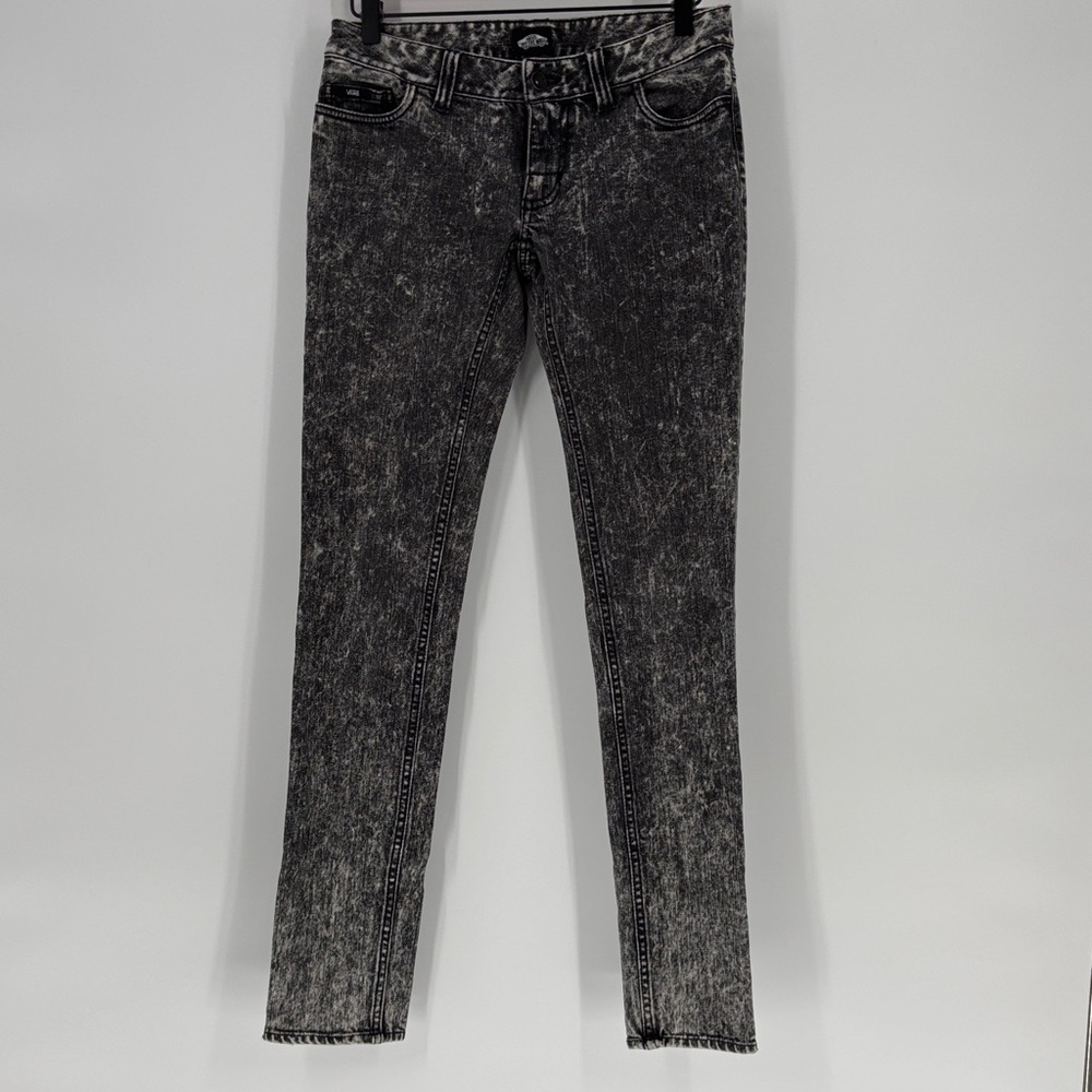 Vans black Acid Wash Black Jeans 3 hip hugger low rise skinny